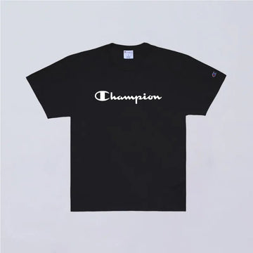 Camiseta Champion Lev Mc Script One Color Black - Sevet Company