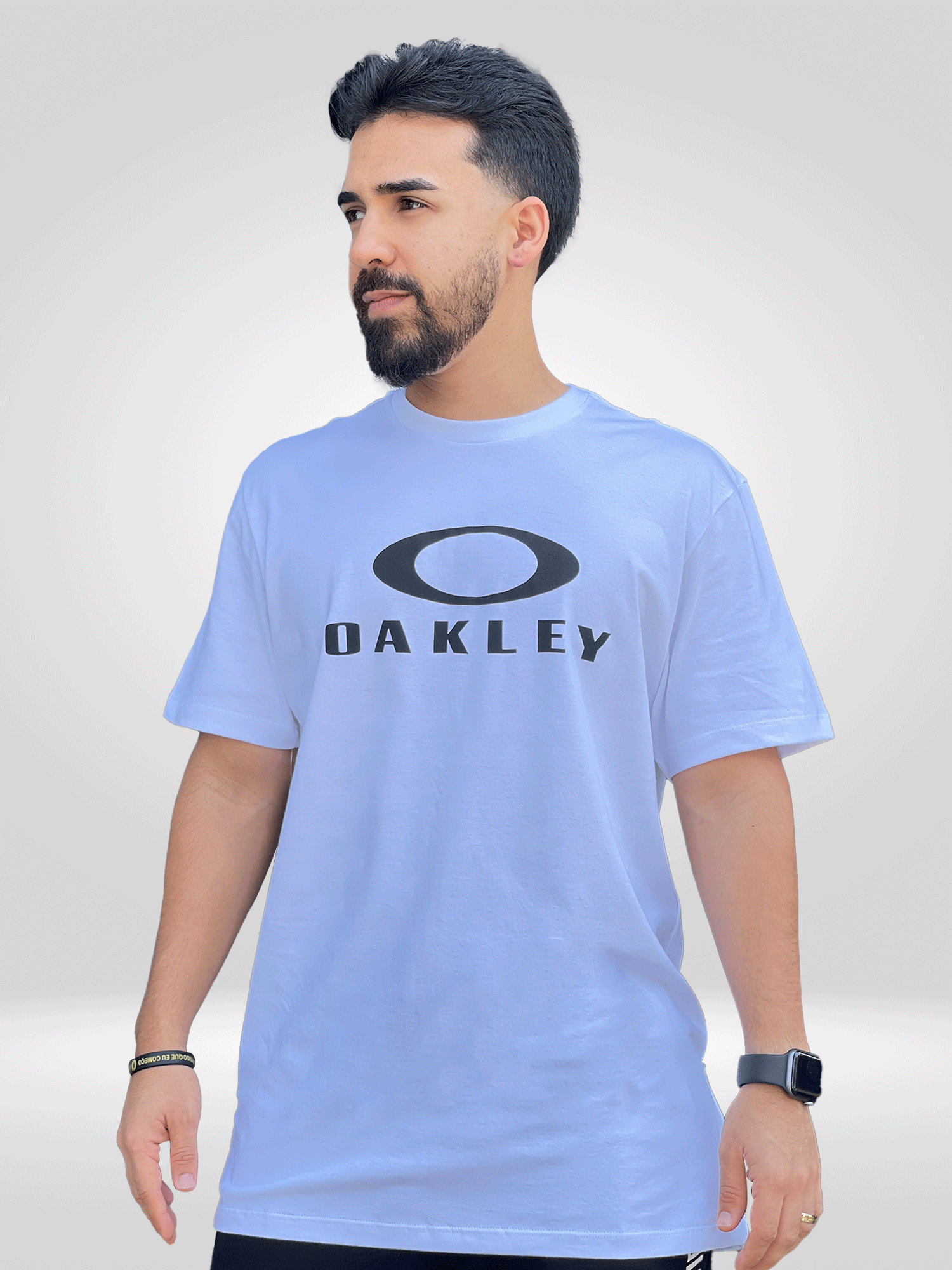 Camiseta Oakley Tee Branca Logo Preto