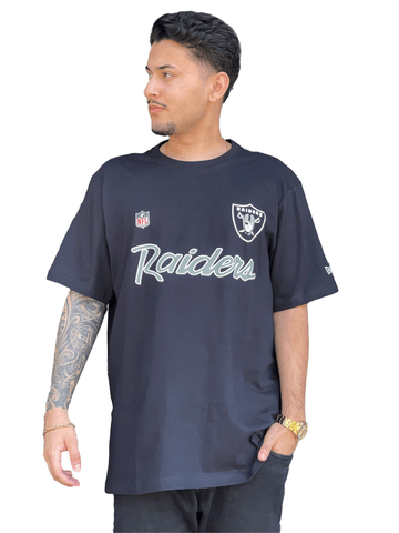 CAMISETA NEW ERA CORE LAS VEGAS RAIDERS PLUS SIZE PRETO (8041464332504)