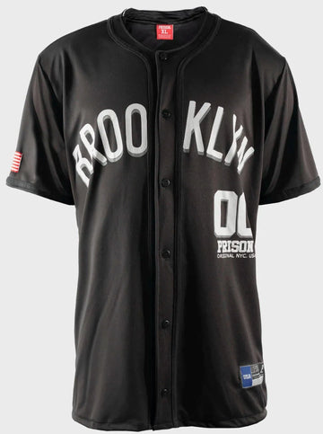 CAMISA PRISON BASEBALL BROOKLYN 00 PRETA (8007531233496)