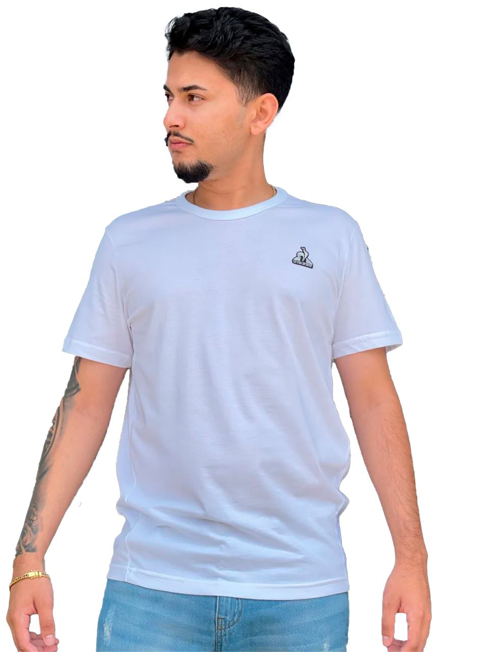 Camiseta Le Coq Sportif Tech Tee Ss n 1 m New Optical Branca