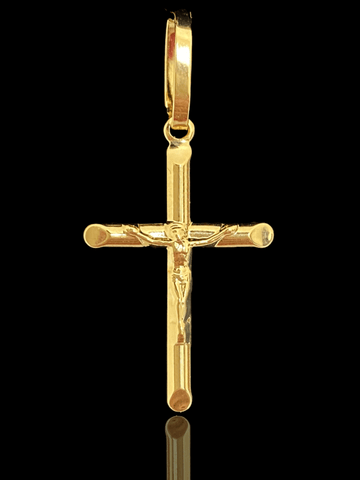 PINGENTE BANHADO A OURO 18K - CRUCIFIXO - 0,6G 1,5X2CM - Sevet Company