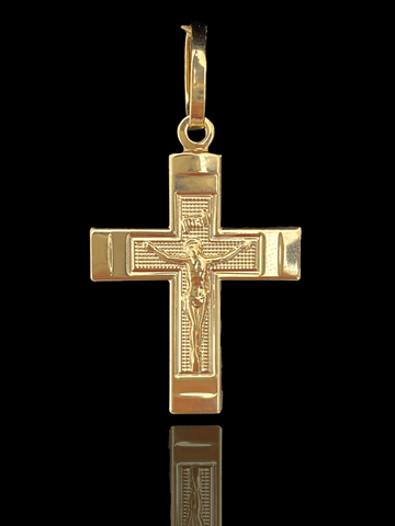 PINGENTE BANHADO A OURO 18K - CRUCIFIXO - 1,9G/2,5X2CM - Sevet Company
