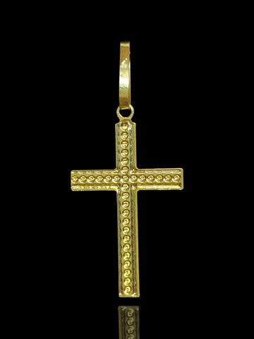 PINGENTE BANHADO A OURO 18K - CRUZ PONTILHADA - 1G/2X1,5CM - Sevet Company