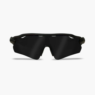 ÓCULOS DE SOL Esportivo Shield PRETO LENTE PRETO - visão frontal - Sevet Company