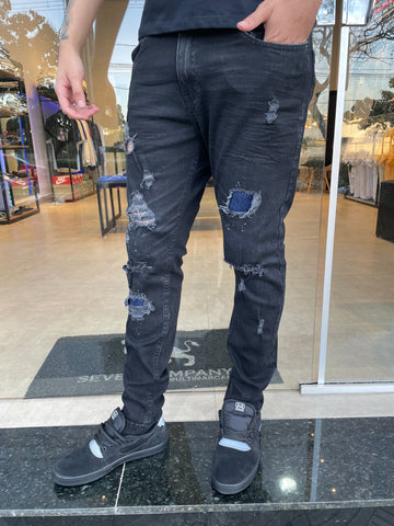 Calça Rock&Soda  Jeans Escuro Destroyed 41843