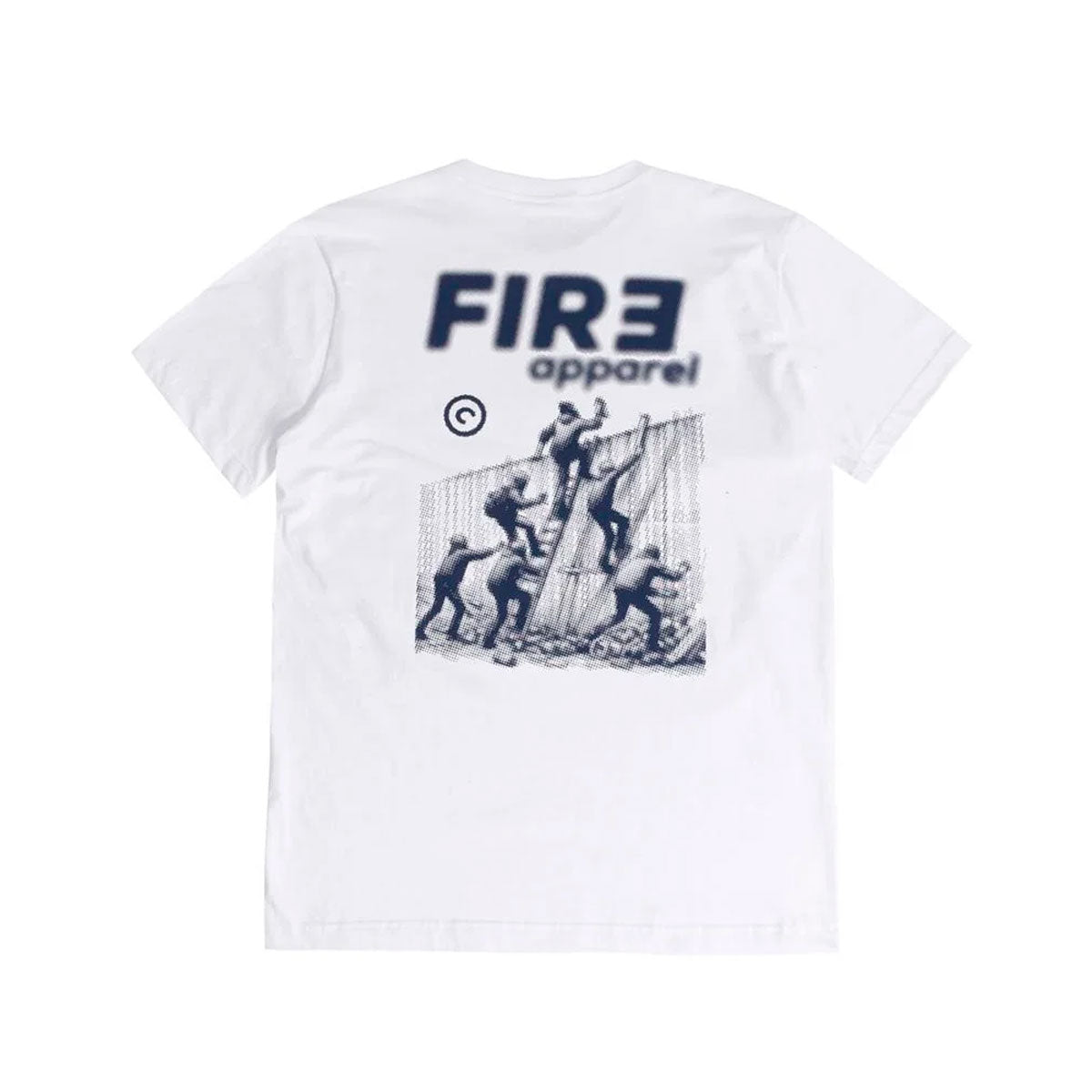 Camiseta Básica Fire Basic Spray Pixel Crew Branco