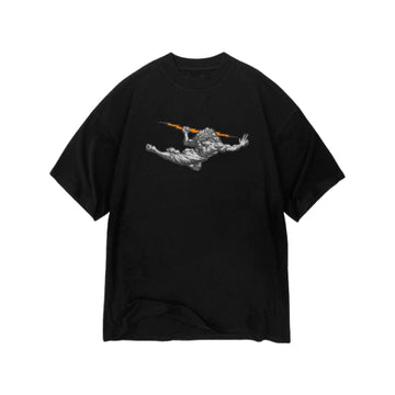 CAMISETA THUNDER GOD OVERSIZED ORANGE - BLACK