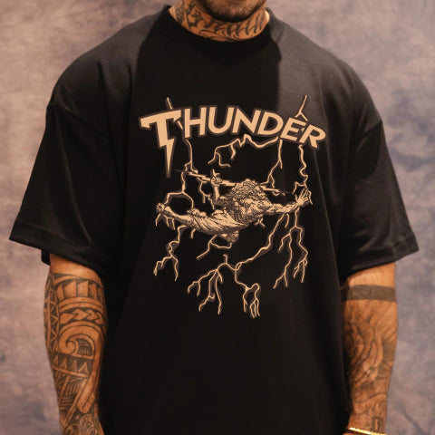 CAMISETA THUNDER GOD LIGHTNING - BLACK