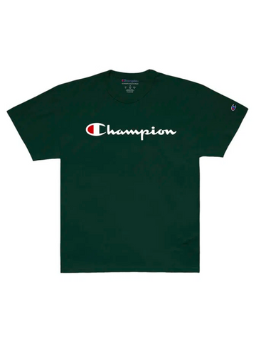 CAMISETA CHAMPION MC LOGO SCRIPT INK LAKESIDE GREEN (7981167837400)