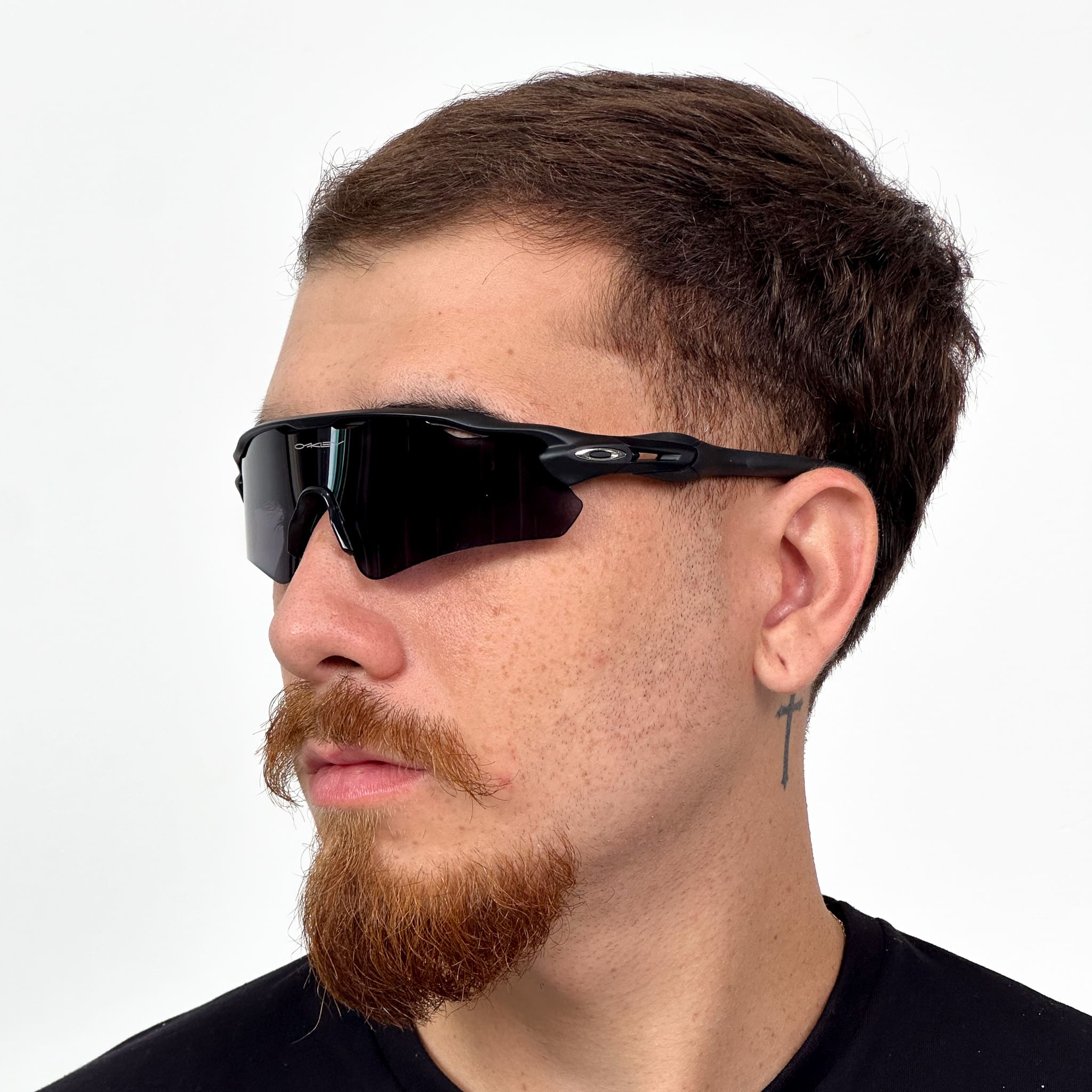 KIT ÓCULOS DE SOL RADAR EV PRETO COM 5 LENTES E CASE DE PROTEÇÃO