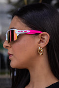 Óculos de Sol Flak 2.0 Branco Lente Rosa Simbolo Rosa (8109902823640)
