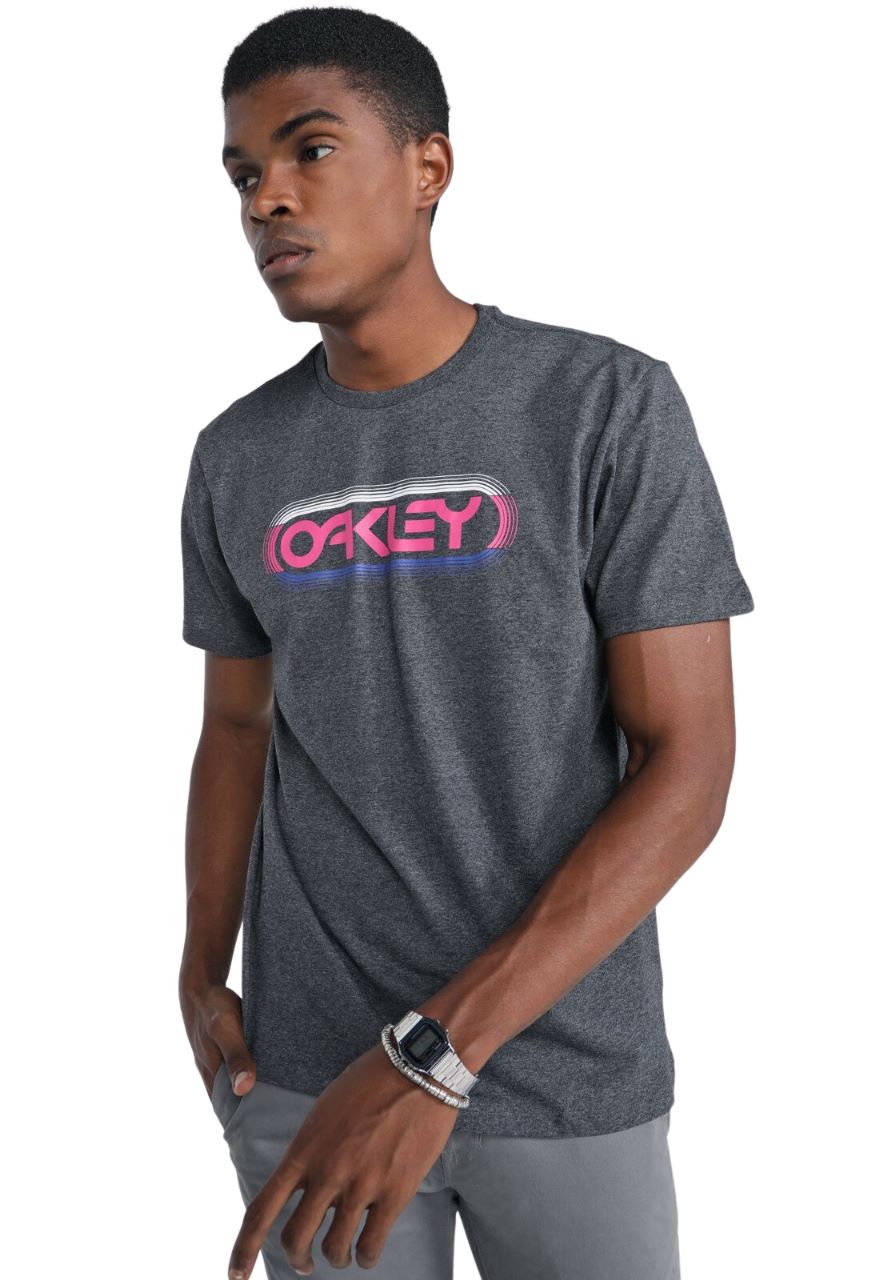 Camiseta Oakley O-Bark SS Tee Manga Curta - Jet Black