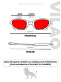 Óculos de Sol Lupa do Vilão Preto Lente Rosa (4721099735119)