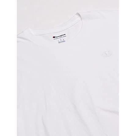 CAMISETA CHAMPION ATH BASIC C EMB LOGO TST OFF WHITE (7939123675352)