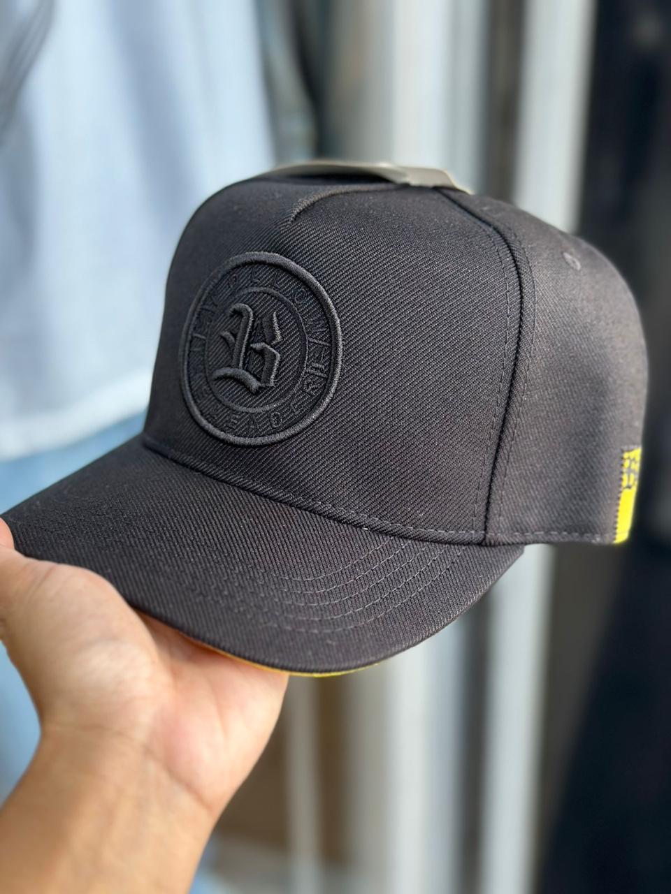 Boné Blck Snapback Preto Follow The Leader Amarelo