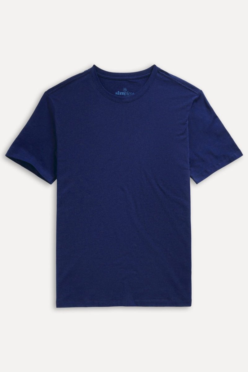 Camiseta Simples Algodão Azul Marinho