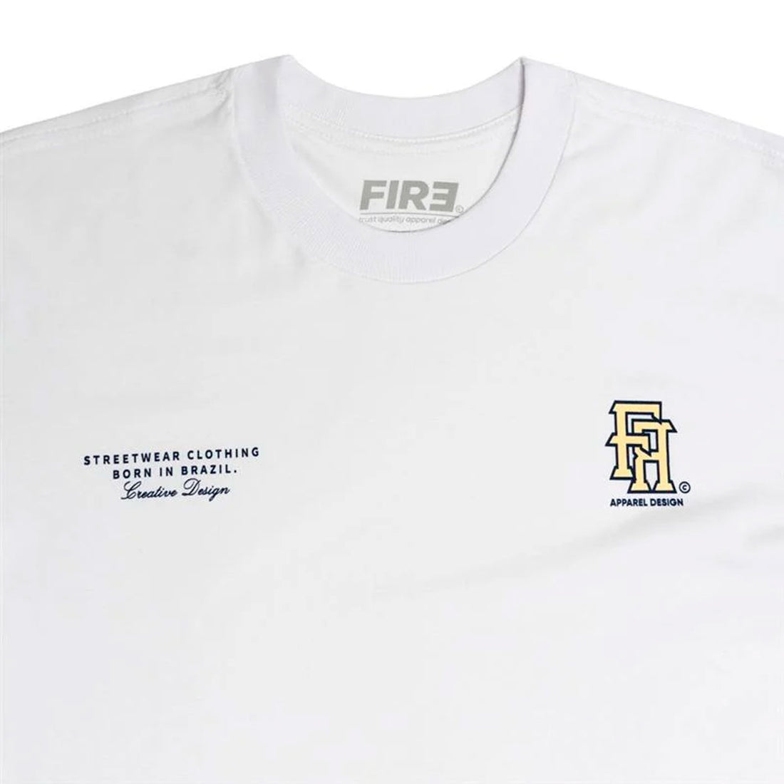 Camiseta Básica Fire Classic Design Branco