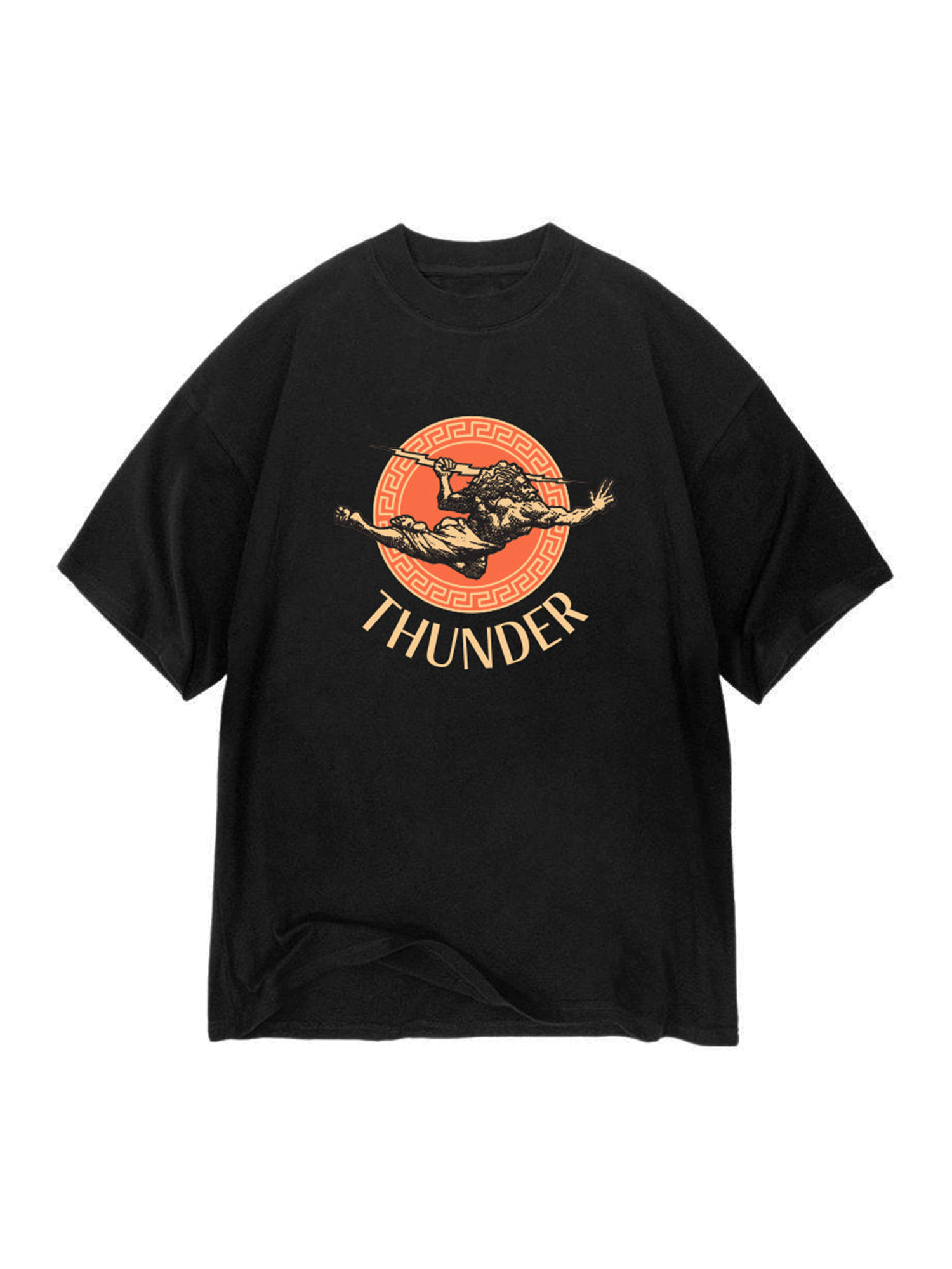 CAMISETA THUNDER GOD OVERSIZED GRECA - PRETO (7984600449240)