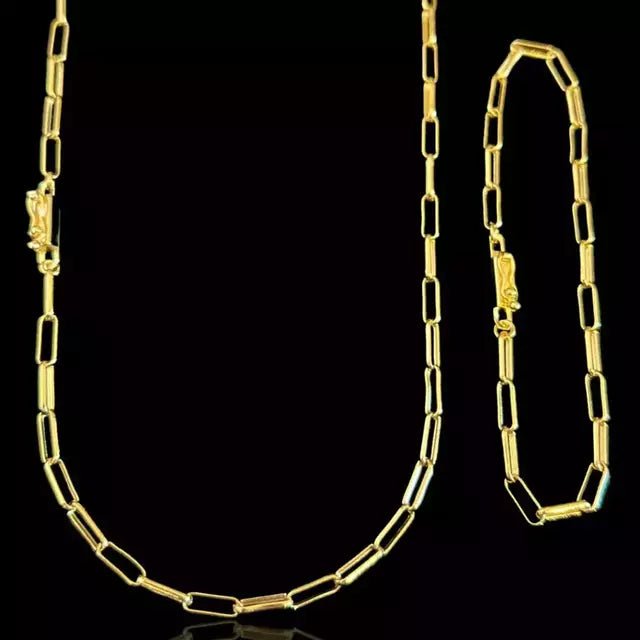 Kit Corrente Cart 4mm + Pulseira (Fecho Gaveta) - Sevet Company