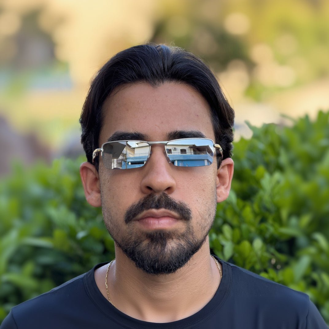 ÓCULOS DE SOL LUPA DO VILÃO PRATA