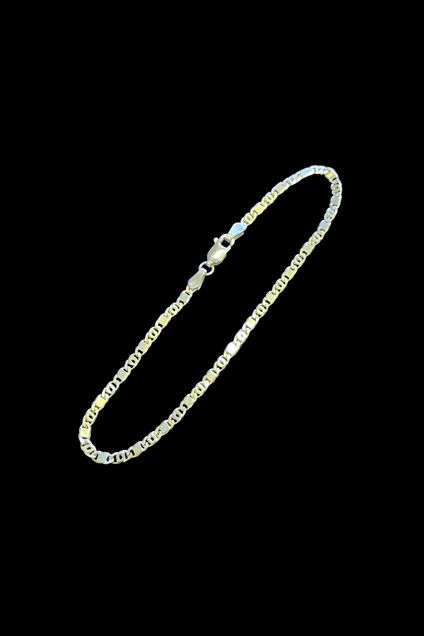 Pulseira Prata Italiana Piastrini Diferente 2mm 3g - Sevet Company