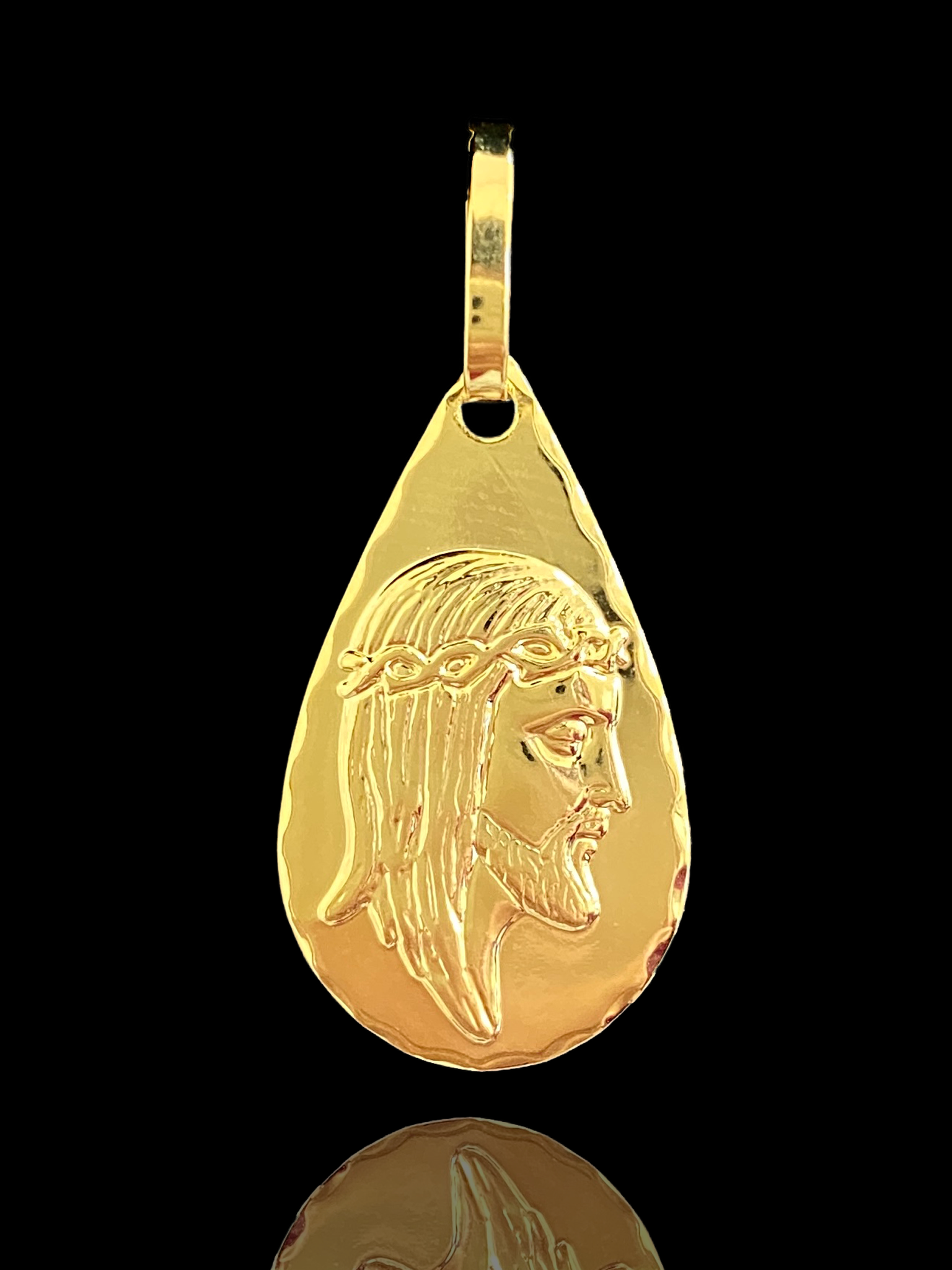Pingente Banhado a Ouro 18k - Jesus Perfil - 1,6g/2,5x1,5cm (6696013201588)