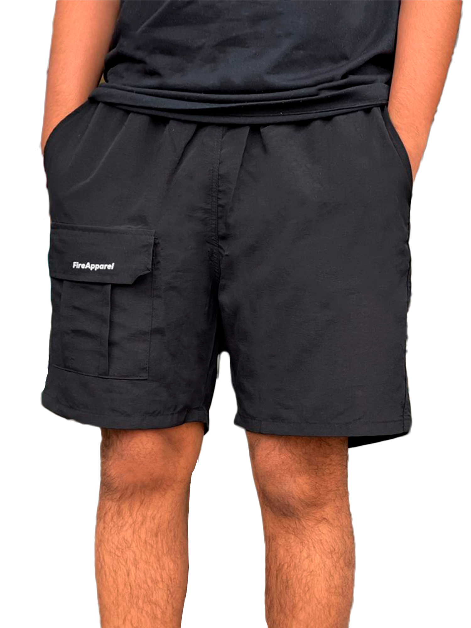 Bermuda Fire Tactel Shorts Taslan Preto (8019077988568)