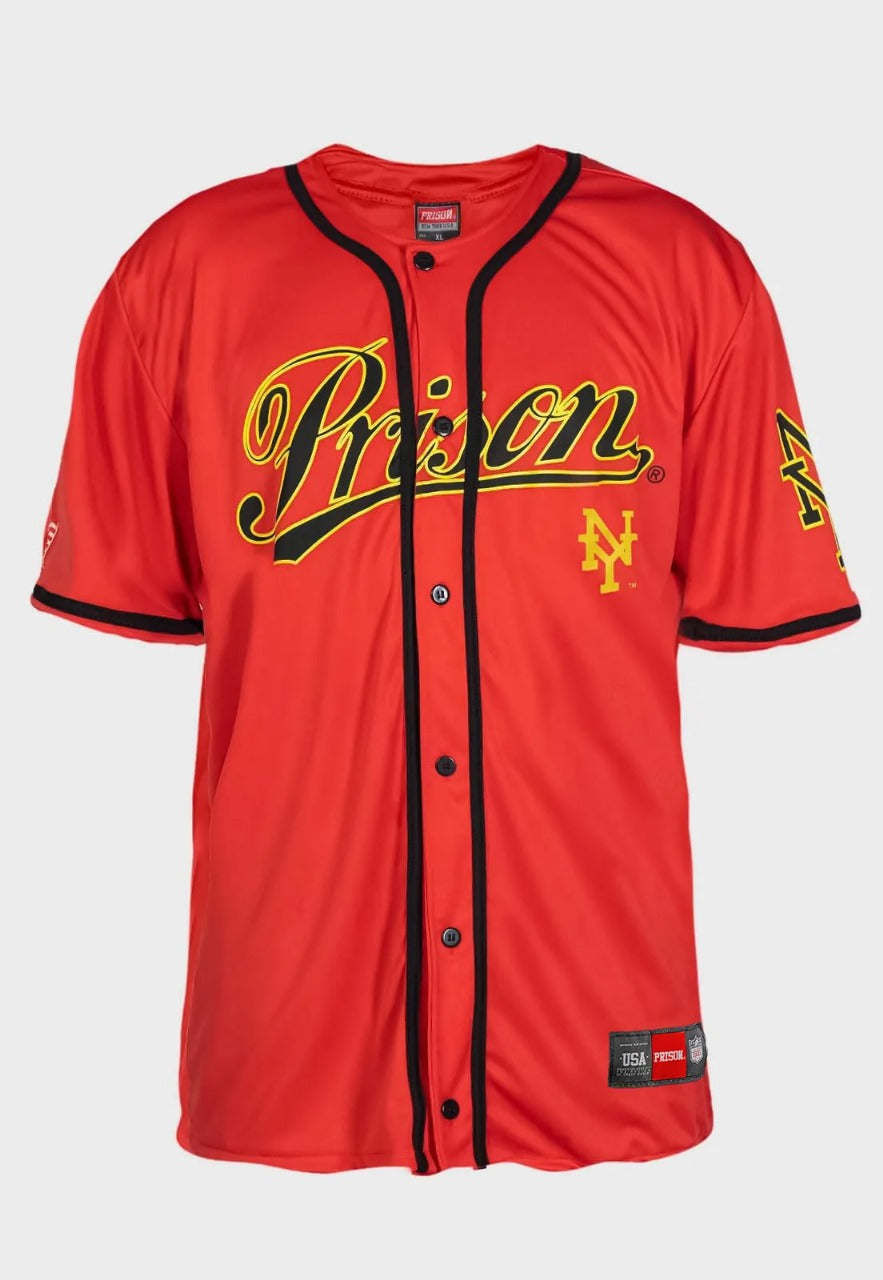 Camisa De Baseball Prison Red Yorks (8182678683864)