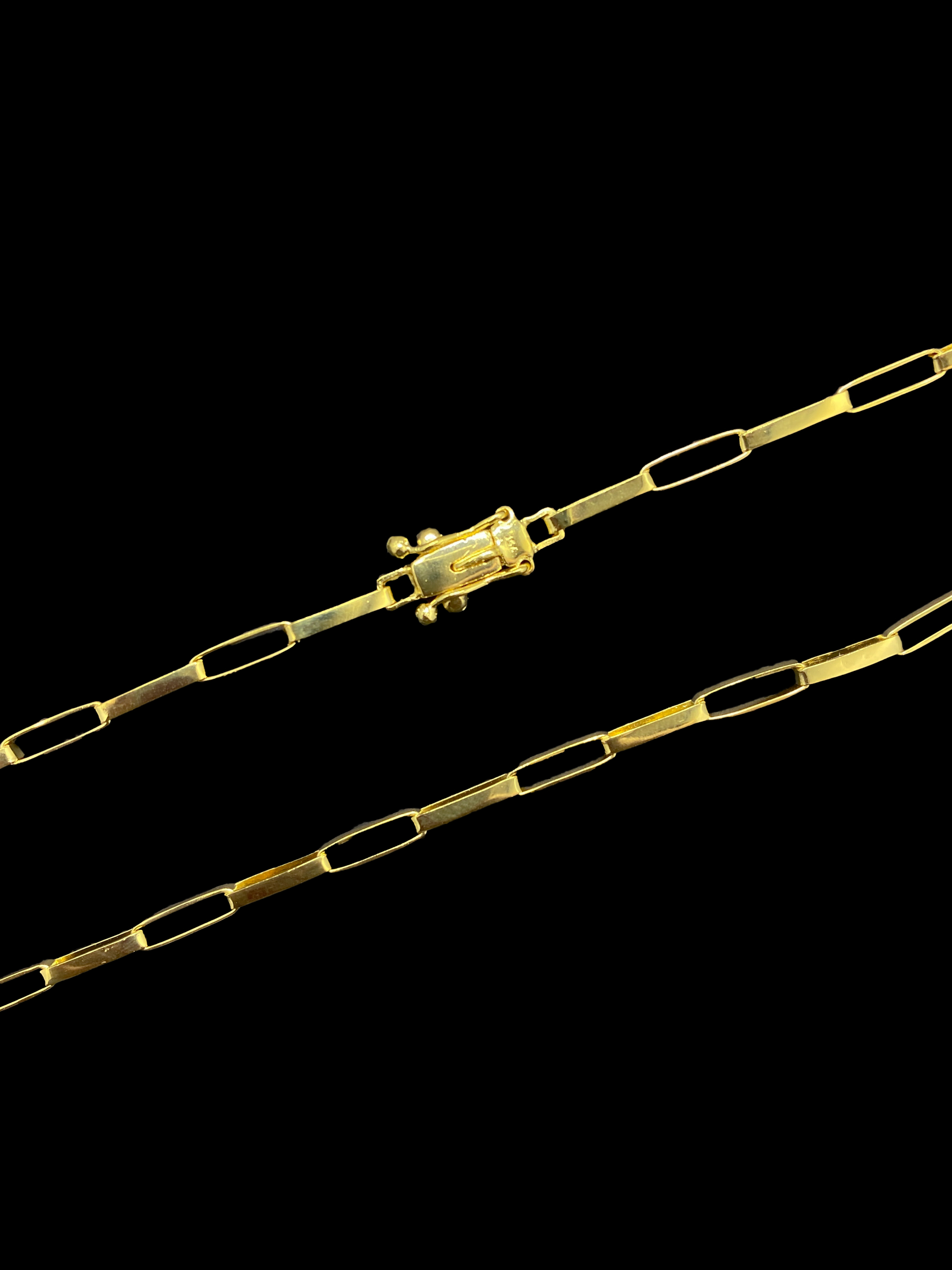 Corrente Elo Quadradinho Fecho Duplo (2,5mm) - 11,6g - 70cm - Banhada A Ouro 18k (4495187050575)