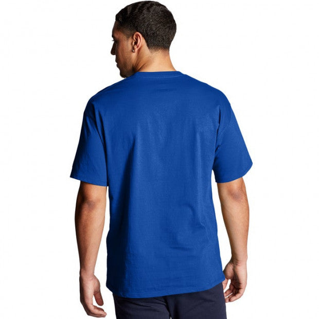 CAMISETA CHAMPION ATH SCRIPT LOGO CONTOUR AZUL ESCURO