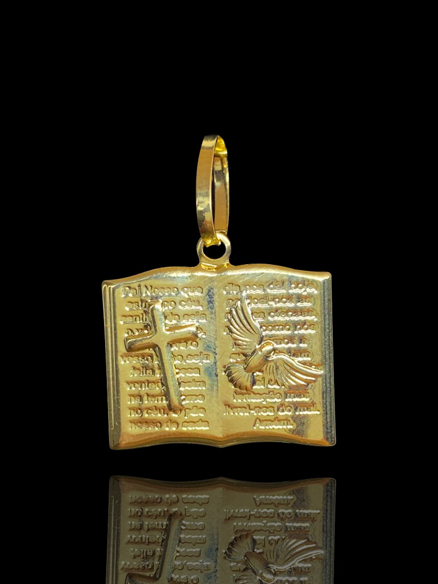 Pingente Banhado a Ouro 18k - Bíblia - 2g 2x1,5cm (6914223571124)