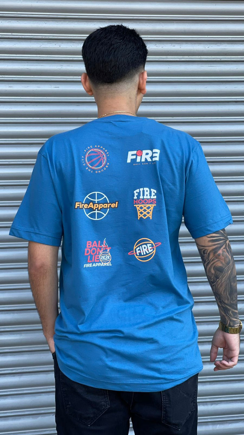 Camiseta Fire Basica Ball Dont Lie Azul Royal
