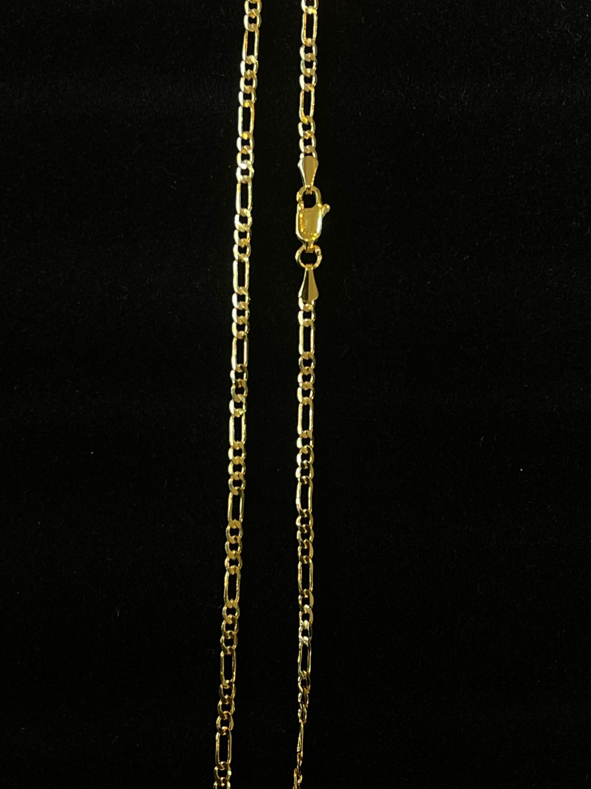 Corrente 3 por 1 Fecho Mosquetão (2mm) - 4,12g - 60cm Banhada A Ouro 18k (7981199392984)