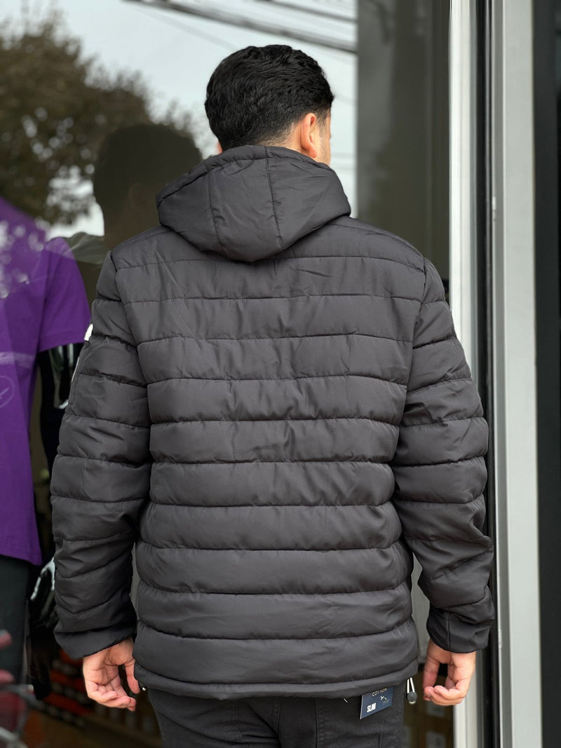 JAQUETA PUFFER DUPLA FACE YACHT PRETO-BRANCO