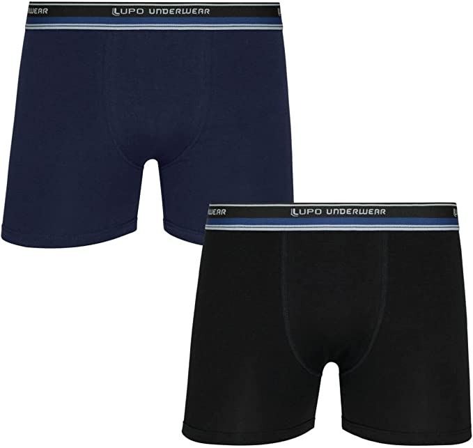 Kit 2 Cueca Lupo Underwear Boxer Preto e Marinho (7991731323096)