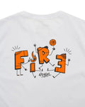Camiseta Basica Fire Basketball Sticks Branca (8119435591896)