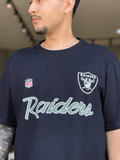 CAMISETA NEW ERA CORE LAS VEGAS RAIDERS PLUS SIZE PRETO (8041464332504)