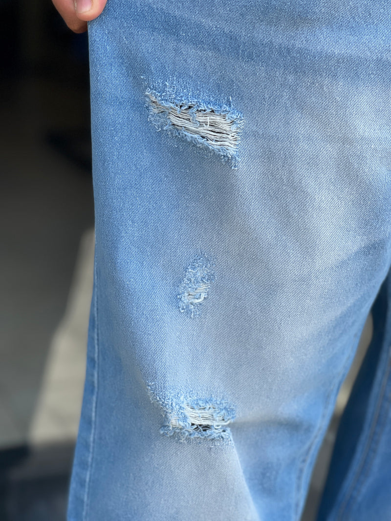 CALÇA JEANS ROCK&SODA BÁSICA RASGADINHA 39387