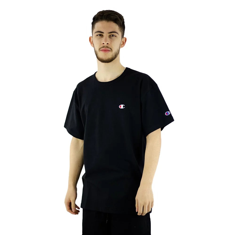 CAMISETA CHAMPION LOGO C EMBROIDERY BLACK (7908346659032)