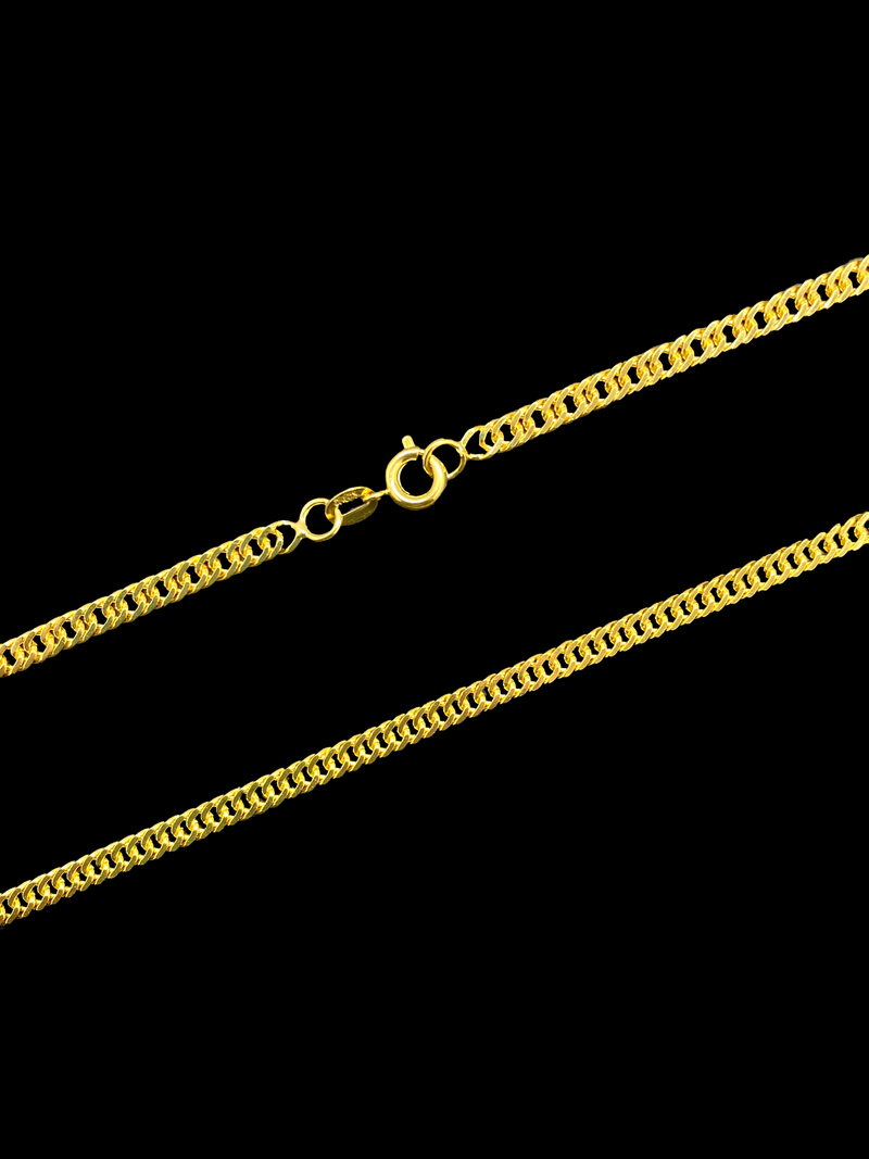 Corrente Lacraia Fecho Boia (3mm) - 10,8g - 70cm - Banhada A Ouro 18k