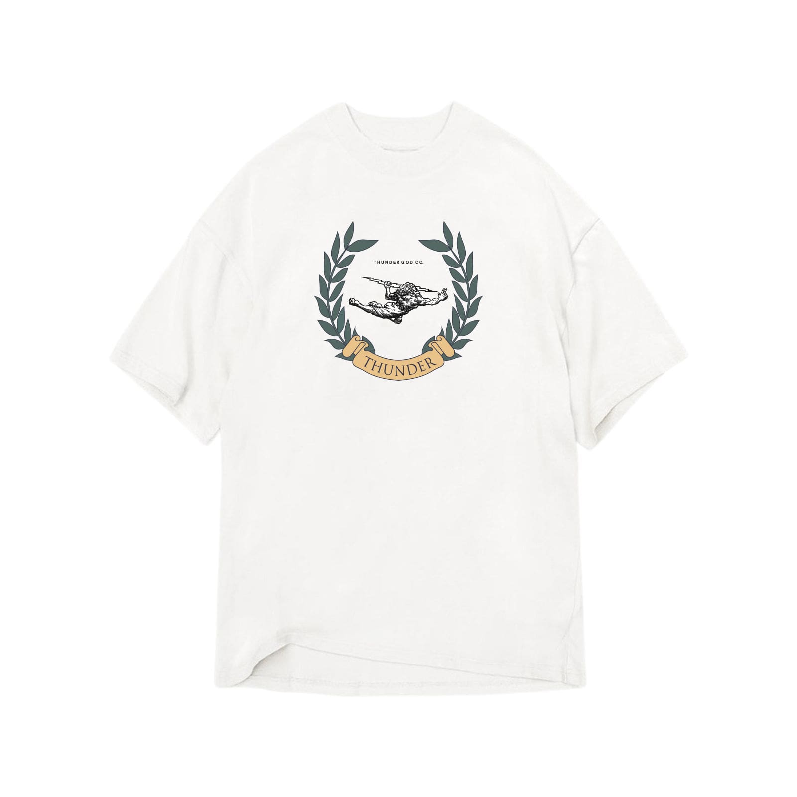CAMISETA THUNDER GOD OVERSIZED LOUROS - OFF WHITE (8072164049112)