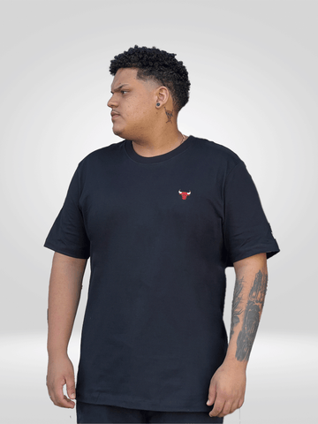 Camiseta New Era Core Chicago Bulls Plus Size Preto - Sevet Company