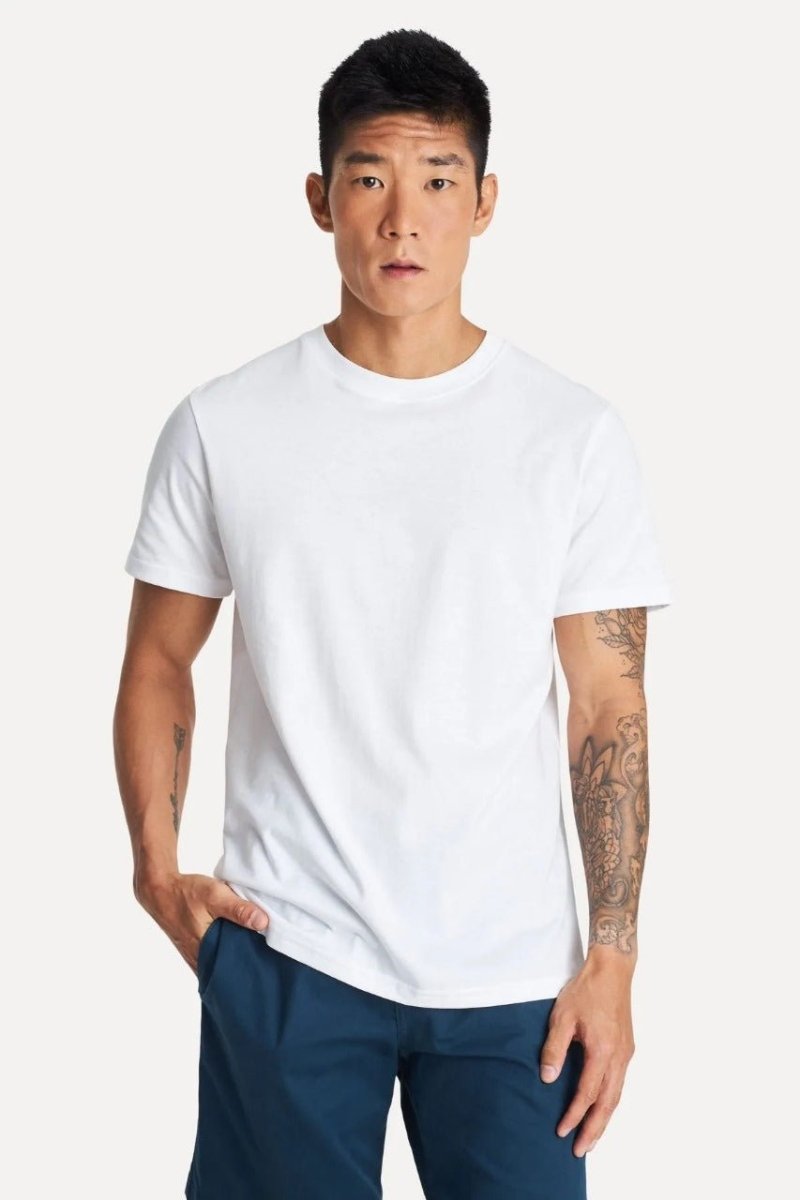 Camiseta Simples Mc Algodao Peruano Masculina Branco