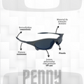 Óculos de Sol Penny Carbon Lente Preta (7513892225240)