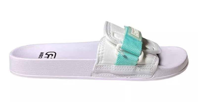 CHINELO SLIDE HOCKS BRAVO WHITE MENTA