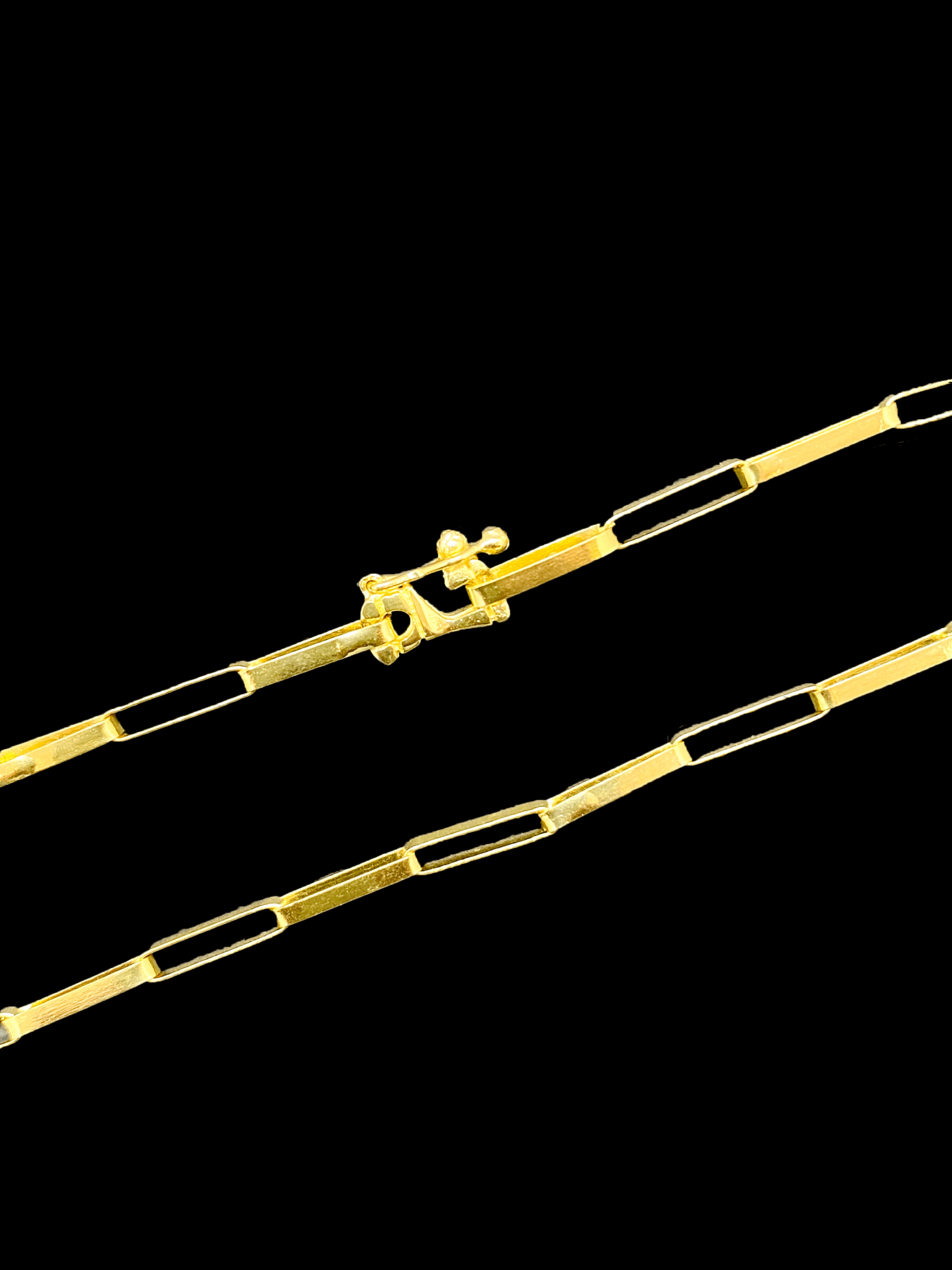 CORRENTE ELO REDONDINHO FECHO LATERAL - BANHADA A OURO 18K - Sevet Company