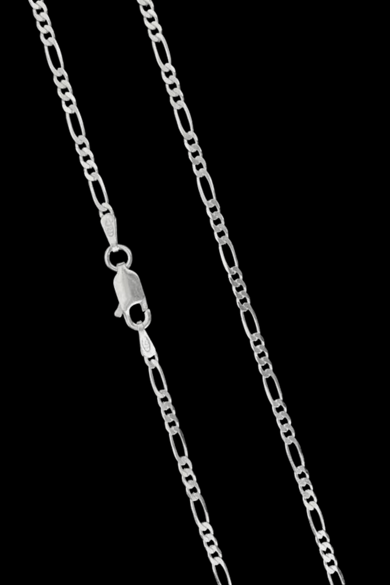 CORRENTE PRATA ITALIANA MACIÇA 925 3 POR 1 2MM/5G/70CM - Sevet Company