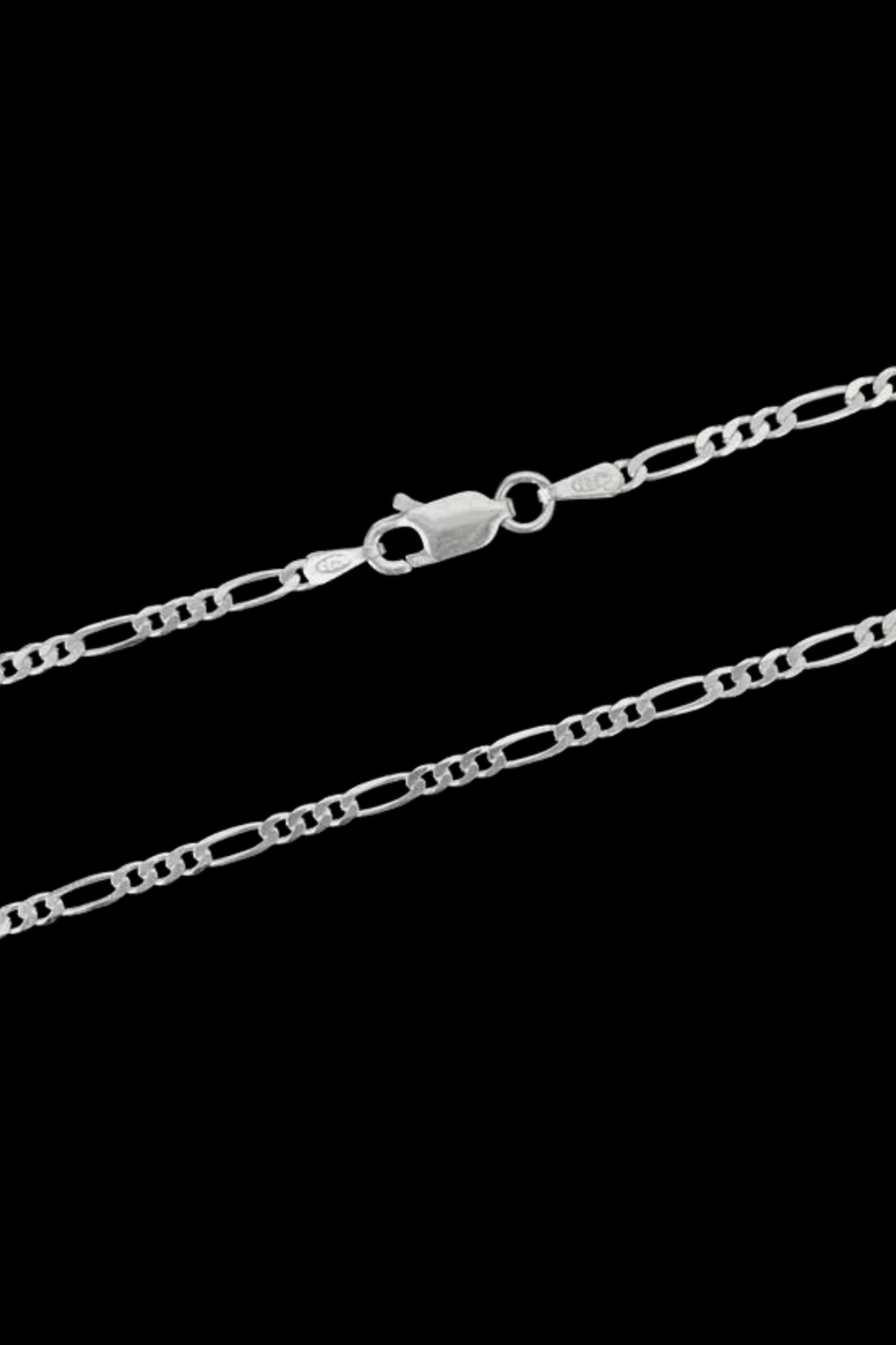 CORRENTE PRATA ITALIANA MACIÇA 925 3 POR 1 2MM/5G/70CM - Sevet Company