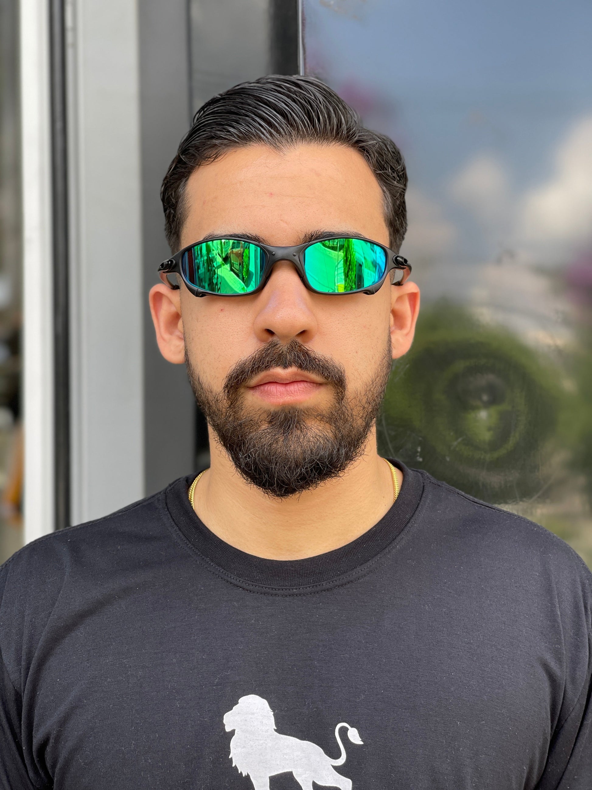 Óculos de Sol Juliet Carbon Lente Verde (7779542859992)